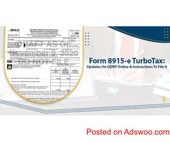 Form 8915-e TurboTax | Updates On QDRP Online & Instructions To File It