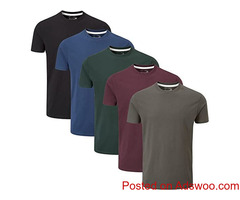 omika international 5 Pack Plain Crew Neck T-Shirt