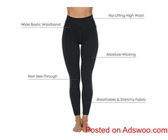 Women's High Waisted Gym Leggings - Tummy Control Yoga Pants Full Length