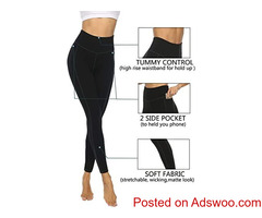 Women's High Waisted Gym Leggings - Tummy Control Yoga Pants Full Length