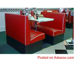 Choose from an assorted range of Diner booth sets exclusively made in the USA
