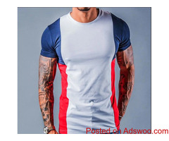 Men's Short-Sleeved Crew Neck T-Shirt, Slim Fit,
