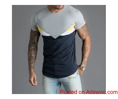 Men's Short-Sleeved Crew Neck T-Shirt, Slim Fit,