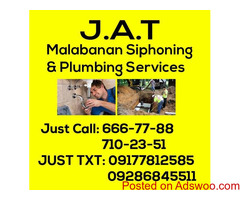 Siphoning septic and manual cleaning plumbing services