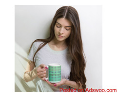 White glossy mug