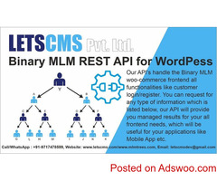 Binary Rest API | API Integrated MLM Software, Rest API Addon, WordPress REST API Price USA