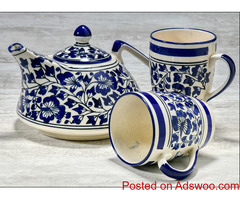 Cobalt Cleavers Hand Painted Tea Pot - 2 Cups Capacity