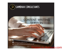 Content Writing Services| Sambhav Consultants