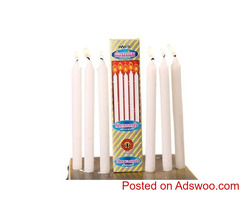 Pillar Candles-White Candles- AARYAH DECOR