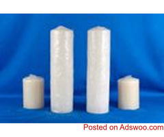 Pillar Candles-White Candles- AARYAH DECOR