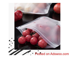 Reusable Leakproof Silicone Ziplock Food Bag Set