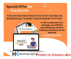 Get Now a Free package to build your business online for a limited time