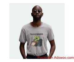 Dinosaur Eating Pizza T-Shirt Made in USA