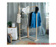 Buy ecoHOUZE Wooden Foldable Corner Clothing Rack