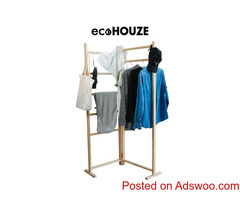 Buy ecoHOUZE Wooden Foldable Corner Clothing Rack