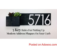 5 Key Rules For Putting Up Modern Address Plaques On Your Curb