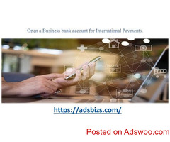 With us, you can now open your business bank account for International payments.