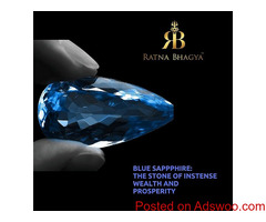 Blue Sappphire: The stone of instense wealth and Prosperity