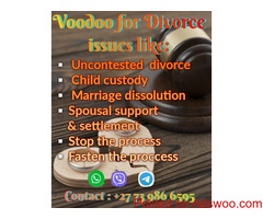 Fasten your divorce process with help of divorce voodoo contact +27739866595