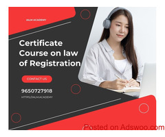Best Certificate Course on law of Registration by Rakesh Rastogi - Ialm Academy