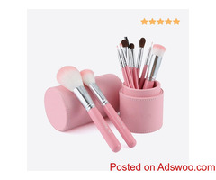 10-Piece Pink Makeup Brush Set