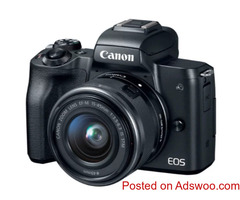 Canon EOS M50 Black + EF-M 15-45mm IS STM Lens Black