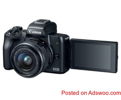 Canon EOS M50 Black + EF-M 15-45mm IS STM Lens Black