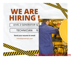 HIRING LEVEL 2 GENERATOR TECHNICIAN (Dallas-Fort Worth Metropolitan Area)