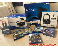 Sony PlayStation 4 Pro 1TB 4K Jet Black Console(Bundle)