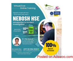 Join NEBOSH Incident investigation course in UAE….!!!