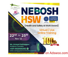 Enroll  NEBOSH HSW Course in  UAE !!