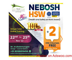 Improve your HSE Skills by learning NEBOSH HSW in Chennai