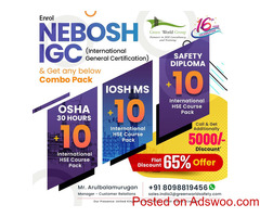 Attractive Combo offer on NEBOSH IGC course from Green World...!!