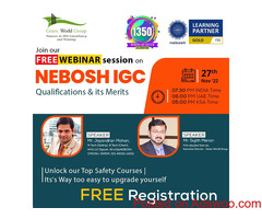 Join Free Webinar Session on NEBOSH Qualification and its Merits