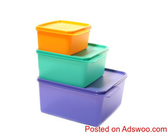 Tupperware and Water Barrels