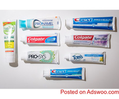 Tissue Paper, Toothbrush, Toothpaste,  Still Water