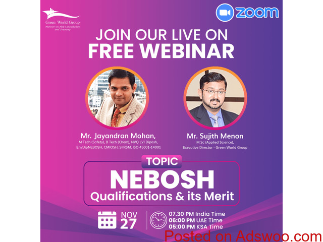 Register Yourself for Free Webinar on NEBOSH Course - 1/1
