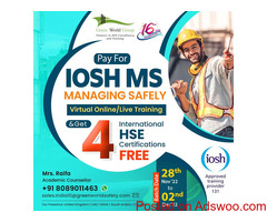 Enroll IOSH MS in Kerala & Get 4 HSE Certifications FREE!!