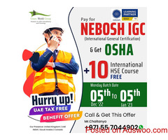 Attain NEBOSH IGC & Get 10 Free Intl HSE Courses...