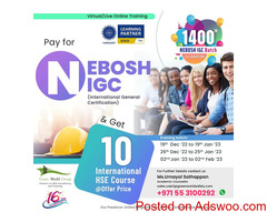 Enroll for NEBOSH IGC in UAE @ Low Cost