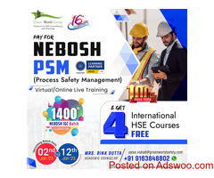 Upgrade your HSE Career by Learning NEBOSH PSM in Kolkata..!!