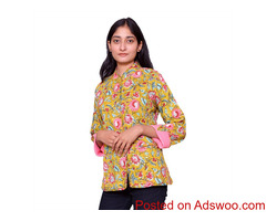 Quilted Block Print Jacket