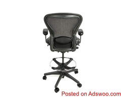 Herman Miller Aeron Drafting Stool Size B with After Market Drafting Ring - Open Box
