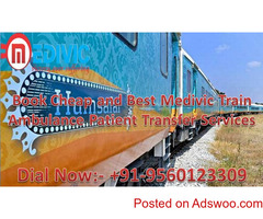 Get Medivic Train Ambulance Patna to Delhi with Exert Medical Crew