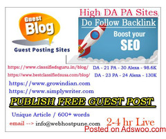Publish Free Guest Post – Boost your SEO
