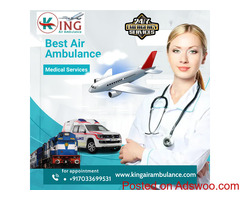 Select Air Ambulance in Dibrugarh by King with 24x7 World Class Facilities