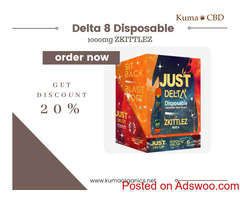Best Delta 8 Disposable Cartridge 1000mg Zkittlez By Kuma Organics