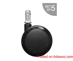 OfficeLogixShop - Soft Caster Wheel for Hardwood Floors - 5 Casters