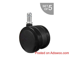 OfficeLogixShop - Soft Caster Wheel for Hardwood Floors - 5 Casters