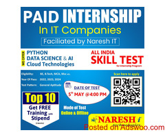 Paid Internship Offers in IT Companies through Naresh IT Skill Test